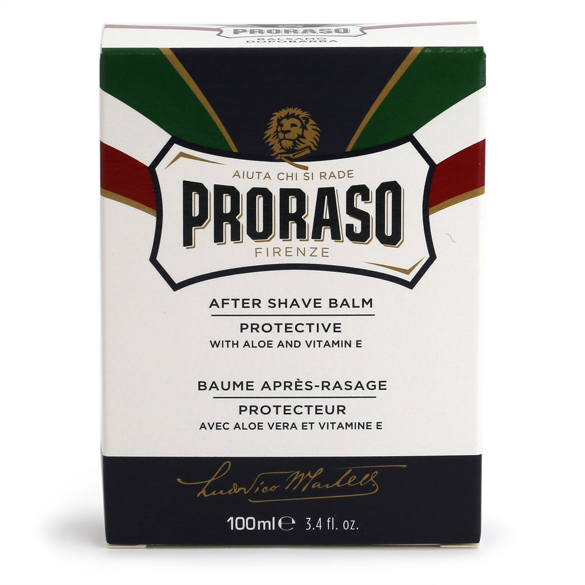 Proraso After Shave Balm - Protective - white and dark blue box