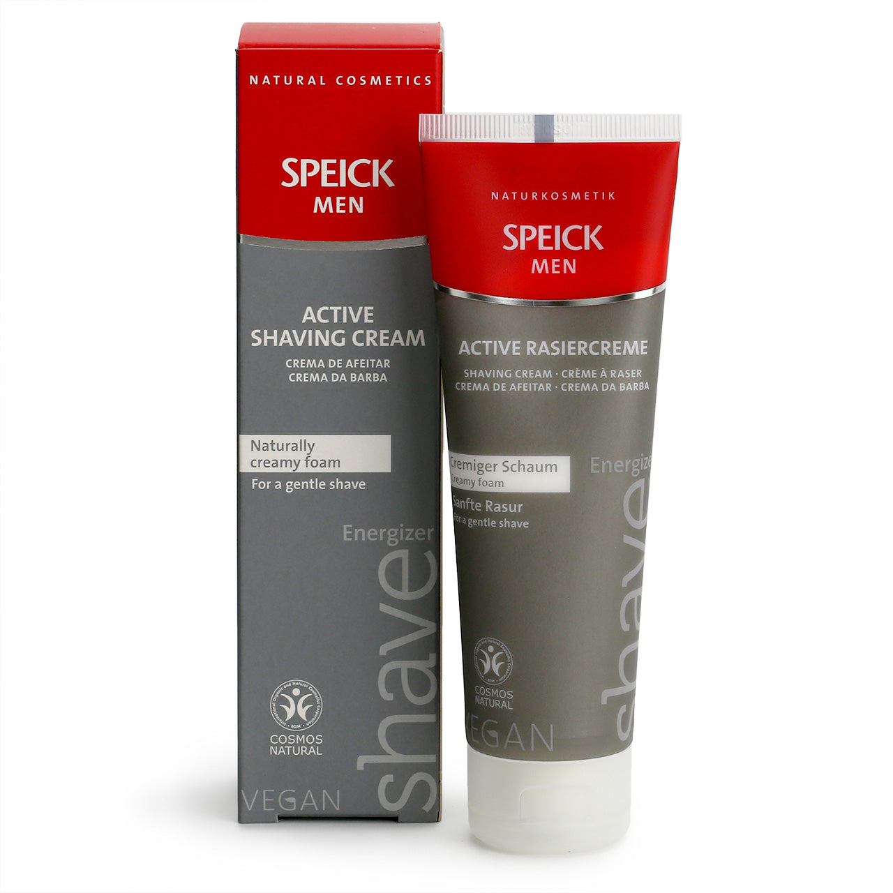 Shaving Cream tube and box for Speick Men active