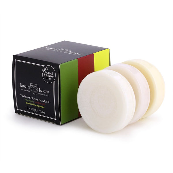 Edwin Jagger 3 Pack Refill Shaving Soap | The Stray Whisker