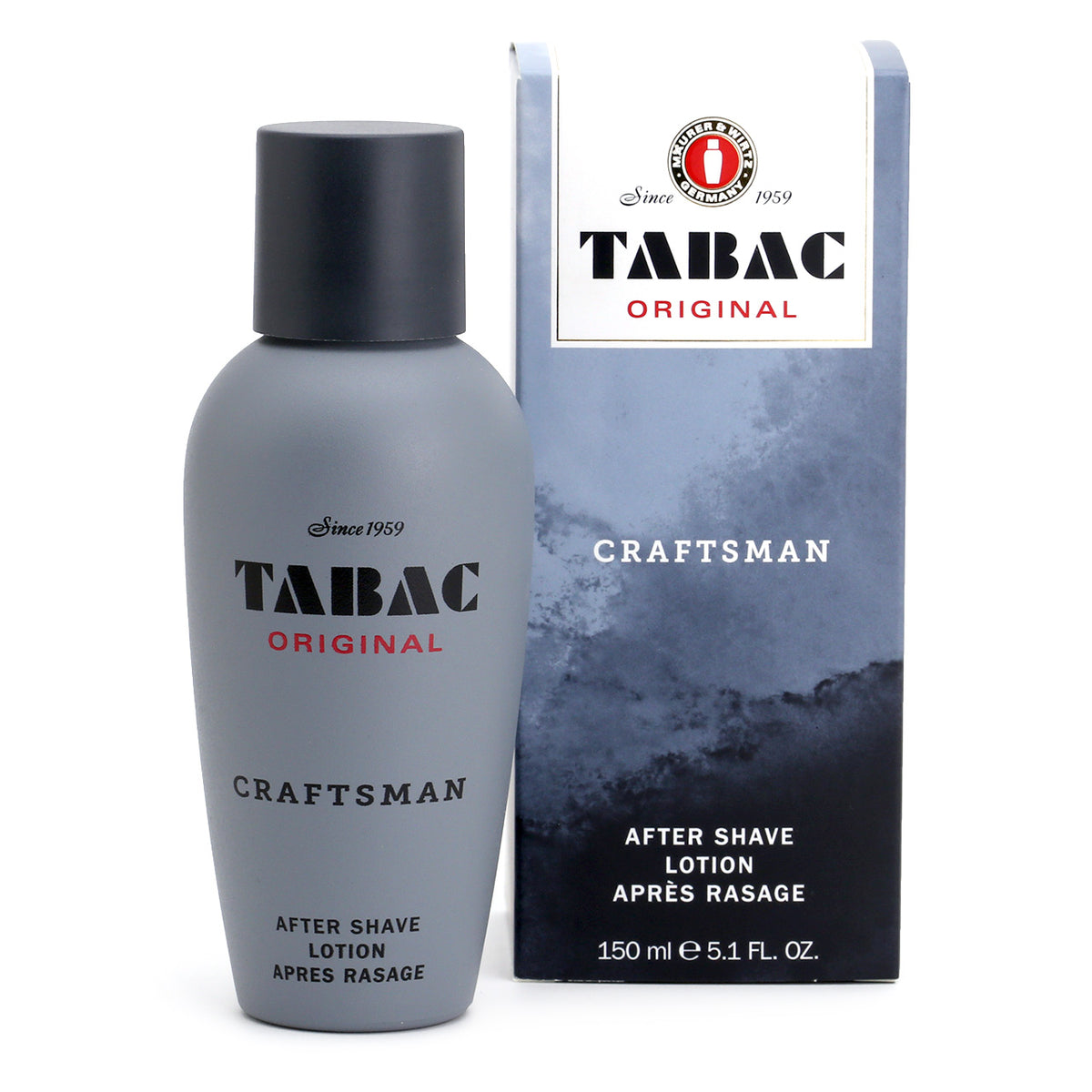 Tabac Original Craftsman Aftershave Lotion 150ml is packed in a heavy stone-like bottle