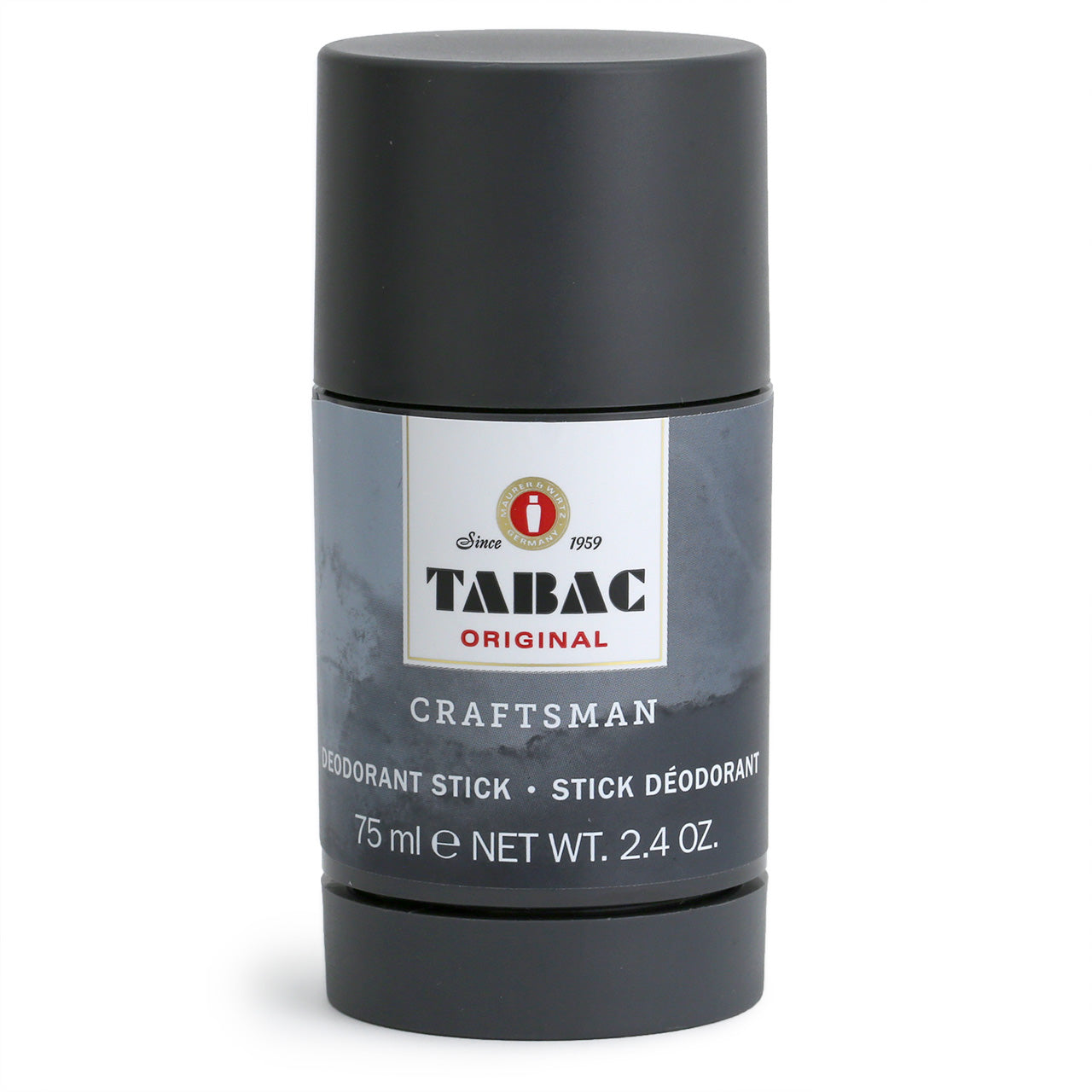 Tabac Craftsman deodorant stick in a grey retractable tube container