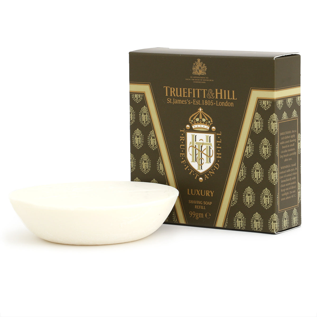 Truefitt &amp; Hill Luxury shaving soap refill for wooden bowl
