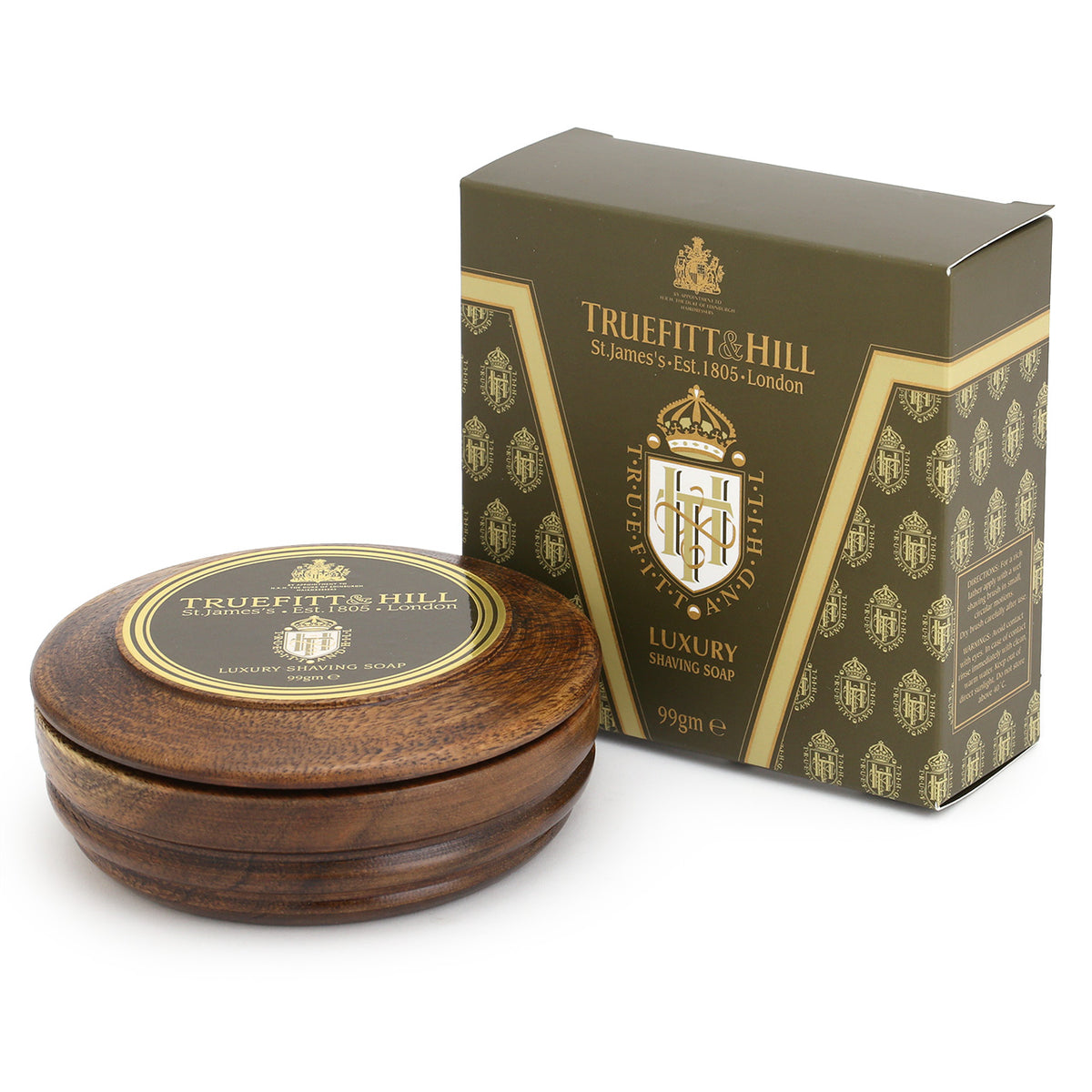Truefitt &amp; Hill Luxury Shaving Soap in Wooden Bowl